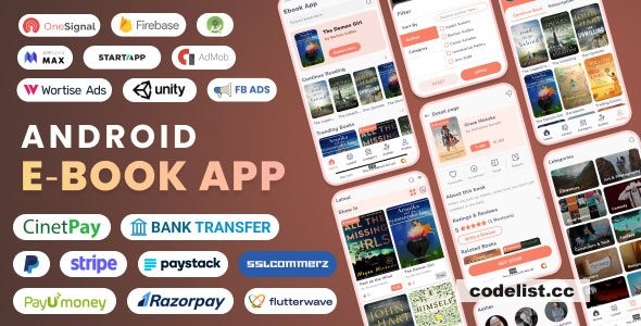Android EBook App (Books App, PDF, ePub, Online Book Reading, Download Books) v20.0